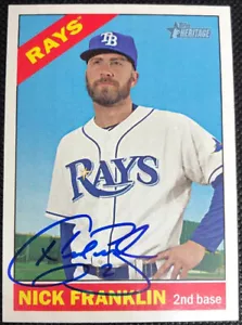 Nick Franklin Rays 2015 Topps Heritage Signed Autograph Card #615 ~ COA - Picture 1 of 5