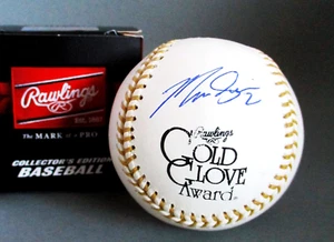 MARCUS SEMIEN SIGNED GOLD GLOVE BASEBALL RAWLINGS AUTHENTIC IN PERSON RANGERS - Picture 1 of 13