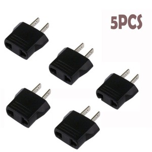 5PCS 220V to 110V Travel Flat Plug Charger Adapter Convert