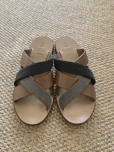 Sandalias para mujer Brunello Cucinelli con cuentas deslizantes talla 35/5 - Imagen 1 de 6