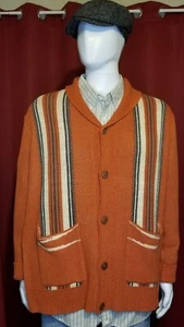 Faded Red Aztec Native American Southwest Chimayo Cossack Cardigan Sweater *READ - Picture 1 of 24