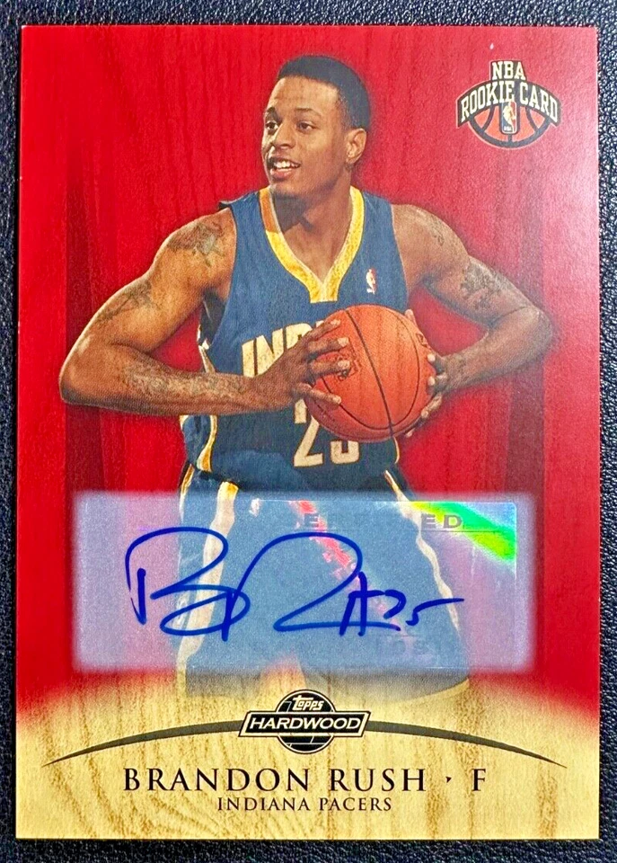 Brandon Rush 2008-09 Topps madera dura autógrafos de novato Redwood automático RC 3/5 Foto 1 de 2