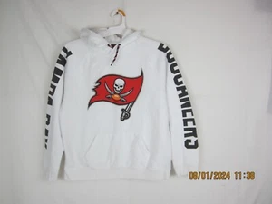 Tampa Bay Buccaneers NFL Logo White Sweatshirt Hooded Large Unisex - Picture 1 of 12