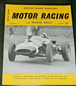 11/1959 RIVISTA MOTOR RACING FORD ANGLIA MASERATI BIRDCAGE BRM COOPER F1 SPEEDEX - Picture 1 of 12