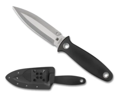 NUEVO Spyderco Nightstick negro liso G-10 con funda Foto 1 de 3