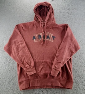 Ariat Real USA Chest Logo Hoodie Damen Large Burgund Pullover Cowgirl Freizeit - Bild 1 von 12