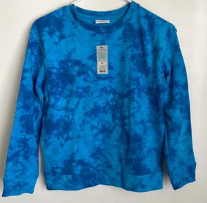 NWT Cat &Jack Girls Blue Tie Dye Long Sleeve Sweatshirt Size Medium - Picture 1 of 5
