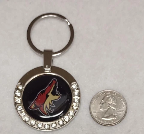 Arizona Coyotes NHL Licensed Premium Rhinestone Keychain w/ split ring Cover