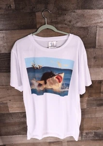 Cat Biting Shark Funny Cat And Shark Humor Men's Short Sleeve T-Shirt 2 XL - Picture 1 of 2