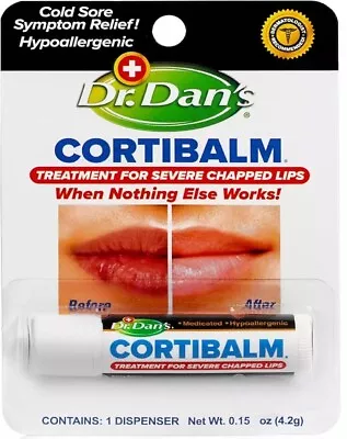 Dr. Dan'S Cortibalm - 1 pacote - para lábios rachados secos - Bálsamo labial curativo para Sever - Imagem 1 de 4