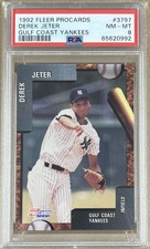 Derek Jeter 1992 Fleer ProCards Gulf Coast Minor League RC Card #3797 PSA 8