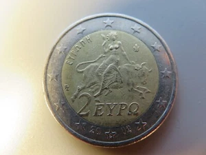 2 Euro Münze Griechenland 2002 EYPO Fehlprägung/mit S im Stern - Bild 1 von 5