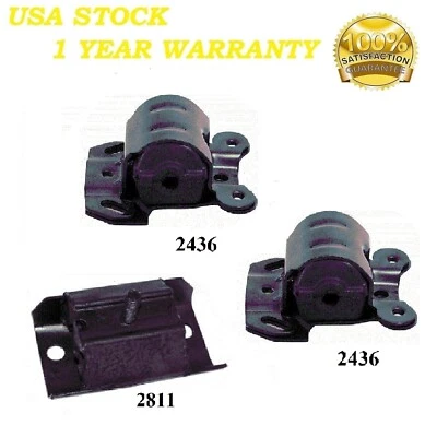 3PCS MOTOR & TRANS MOUNT FIT 1985-1986, 1988-1995 GMC C1500, C2500 4.3L - MANUAL - Image 1 of 4