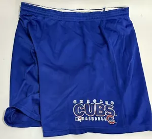 Chicago Cubs Shorts Men’s XL Blue Logo MLB Majestic Mesh Baseball Made In USA - Picture 1 of 9