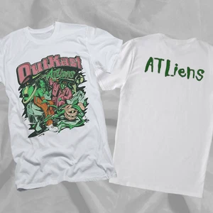 T-shirt Outkast Atliens unisex vintage rara bianca double face - Foto 1 di 1