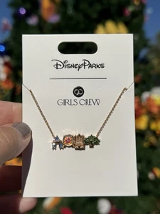 Disney Parks Four Parks WDW Attractions Icons Necklace By Girls Crew New - Picture 1 of 1