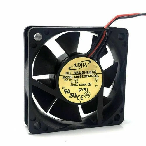 1 PCS For ADDA FAN AD0612MS-D70GL DC 12V 0.11A 6 CM 60x60x15mm 2-PIN - Image 1 of 1