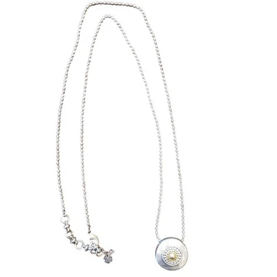 Lucky Brand Silver Pendant Necklace with Accent Charm Lucky Clover Clasp - Image 1 of 4