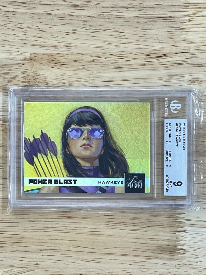 2019 Flair Marvel Power Blast Hawkeye #PB-14 BGS 9 Mint Kate Bishop - Image 1 of 2