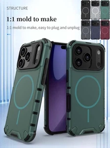 For iPhone 17 Pro Max 16Plus 15 14 13 12 11 Shockproof Case Magnetic Phone Cover - Picture 1 of 16