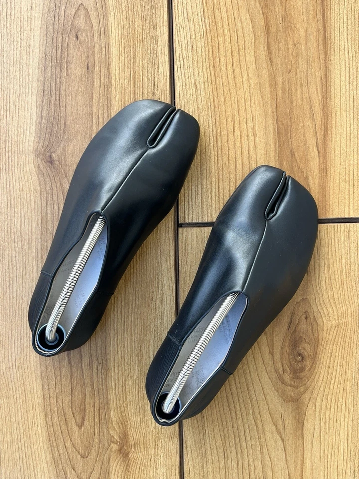 Maison Margiela Tabi Babouche Leather Flats In Black Size 37 EU|6.5US|4.5 UK - Image 1 of 4