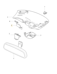 VOLVO V90 S90 Innenspiegelgehäuse OE Spiegelabdeckung 32132603 - Bild 1 von 5