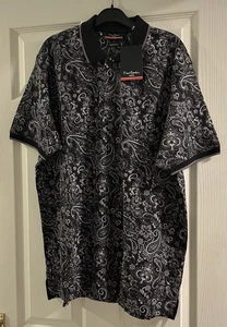 Pierre Cadin Paisley Print Polo XXL - Picture 1 of 8