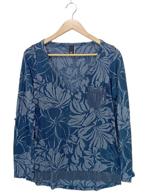B.C. BEST CONNECTIONS Langarm-Bluse Damen Bluse Gr. DE 38 blau Casual-Look - Bild 1 von 4