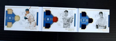 2020 NT Triple Legends Pee Wee Reese Gil Hodges Don Drysdale bat jersey /49 - Image 1 of 4