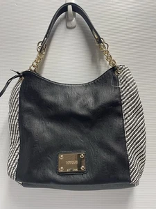 Marikai Strandbags Top Handle Multi Satchel Medium Tote Handbag Woven B&W VGC - Picture 1 of 15