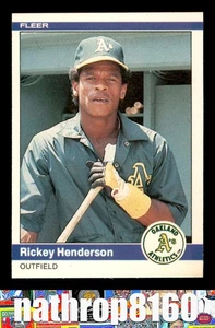 1984 Fleer #447 Rickey Henderson HOF Baseball NM/NM+  Oakland Athletics 8935 - Picture 1 of 4