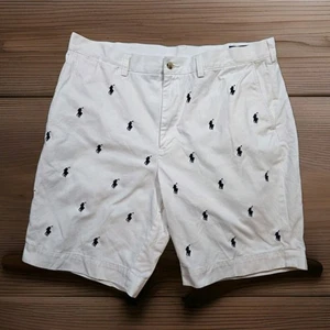 Polo Ralph Lauren golf pantaloncino zip uomo 36 bianco navy pony ricamato usato in ottime condizioni - Foto 1 di 5