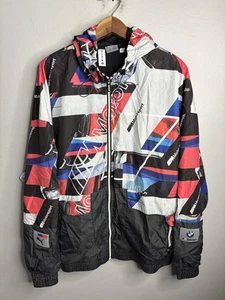 Giacca a vento Puma BMW M Motorsport uomo media nera rossa con cappuccio grafica - Foto 1 di 8