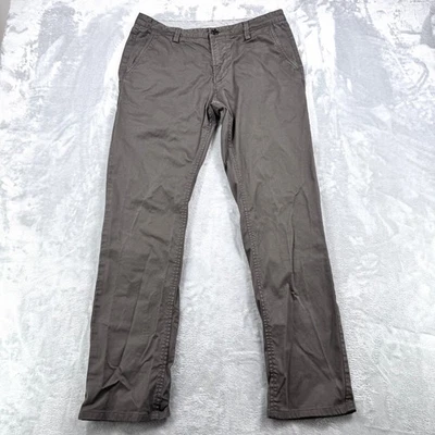 Pantalones chinos rectos elásticos gris oliva 32R Hugo Boss Rice1 D para hombre Foto 1 de 4