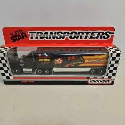 DAVEY ALLISON #28 Texaco Havoline 1992 Matchbox Super Star Transporter CY109 - Image 1 of 4