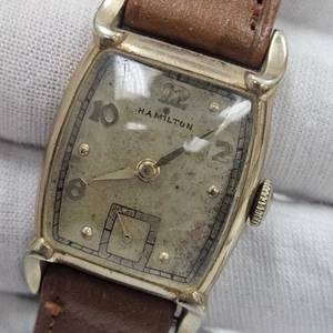 Antique Hamilton Men's Dress Watch 10K Gold Filled Case Running Cal 980 17j USA - Picture 1 of 14