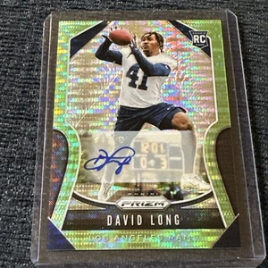 David Long 2019 Panini Prizm RC Auto Lime Green Pulsar Prizm #386 RC LA RAMS - Picture 1 of 2