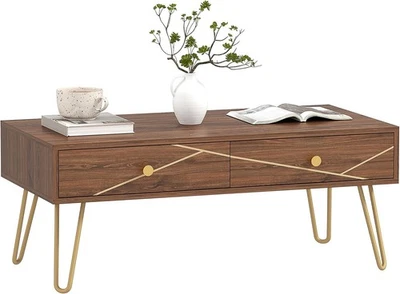 Coffee Table End Centre Rectangular Storage Unit Drawer Shelving Cabinet - Image 1 of 4