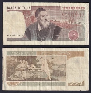 Banconota Italia 20000 lire Tiziano 1975 P.-104 (Falso d'Epoca Circolato) MB+/F+ - Imagen 1 de 1