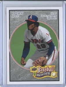 2008 Upper Deck Baseball Heroes Rod Carew Charcoal 399/399 *True Bookend* Angels - Picture 1 of 2