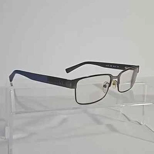 ARMANI EXCHANGE AX1017 6084 Matte Gunmetal & Blue Eyeglasses FRAMES 54-17-140 - Picture 1 of 10