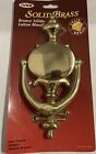 SOLID POLISHED BRASS FRONT DOOR KNOCKER FANCY COLONIAL 8-1/2