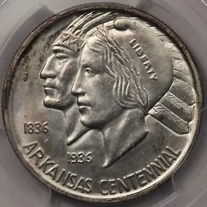 1939-D Arkansas Commemorative PCGS MS-64 - Picture 1 of 4