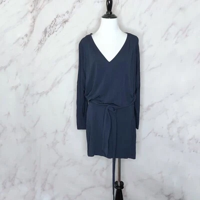 Mini Vestido Para Mujer Haute Hippie Azul Marino Jersey Tejido Manga Larga Mediano Foto 1 de 4