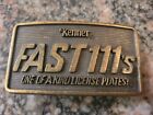 1982 KENNER FAST 111's COMPANY ADVERTISEMENT BELT BUCKLE  License Plates 