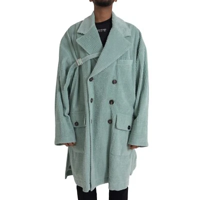 DOLCE & GABBANA Jacket Blue Double Breasted Corduroy Cotton IT52/ US42/ XL $2700 - Image 1 of 4