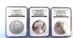 3-2006 NGC 20th Anniversary Silver Eagles - Picture 1 of 7