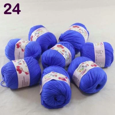 C Nuevo Moda 8 Hilos x50g Cachemira Seda Lana Prendas de punto a mano Tejido Bebé Hilo 24 Foto 1 de 4