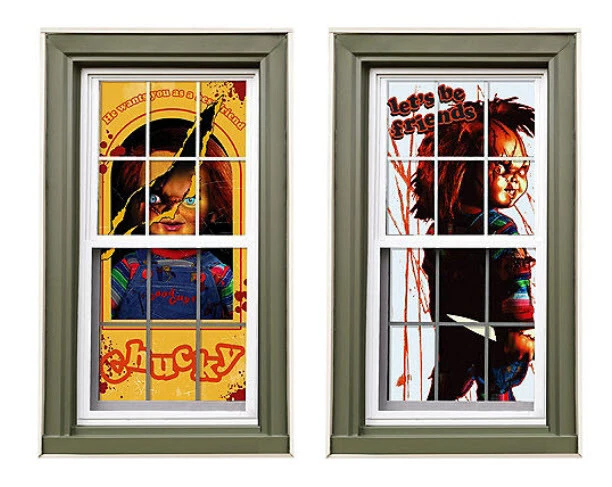 CHUCKY Child's Play Scene Setter Halloween party wall or window Silhouettes - Image 1 of 1