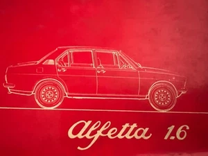 ALFETTA 1.6 Manual De Uso Y Mantenimiento Italiano ORIGINAL Vintage - Imagen 1 de 10